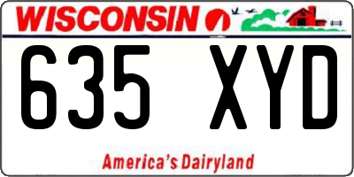 WI license plate 635XYD