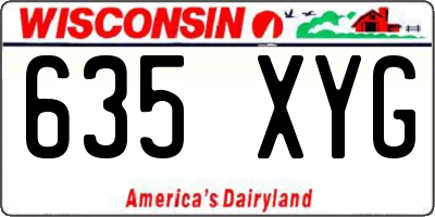 WI license plate 635XYG