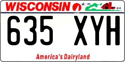 WI license plate 635XYH