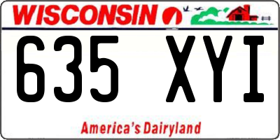 WI license plate 635XYI