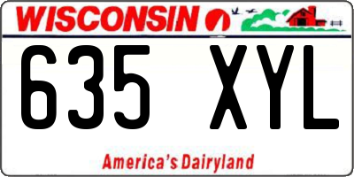 WI license plate 635XYL