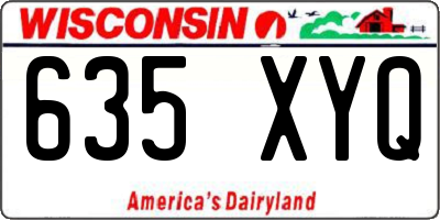 WI license plate 635XYQ