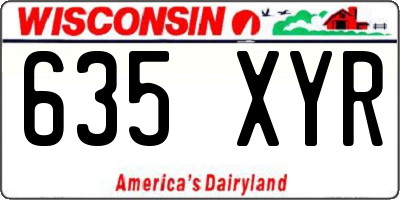 WI license plate 635XYR