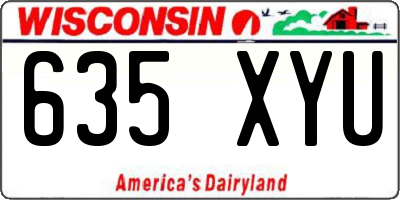 WI license plate 635XYU