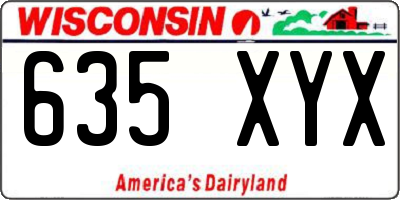 WI license plate 635XYX