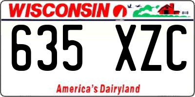 WI license plate 635XZC