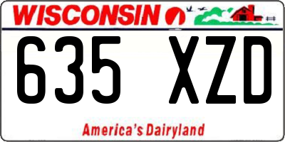WI license plate 635XZD