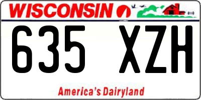 WI license plate 635XZH
