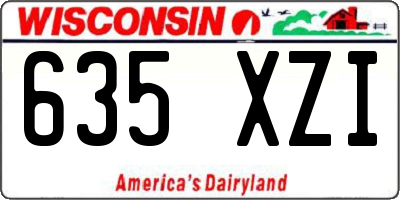 WI license plate 635XZI