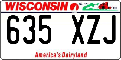 WI license plate 635XZJ