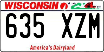 WI license plate 635XZM