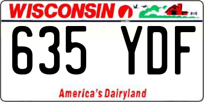 WI license plate 635YDF