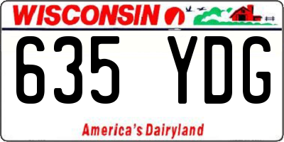 WI license plate 635YDG
