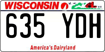 WI license plate 635YDH