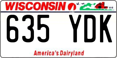 WI license plate 635YDK