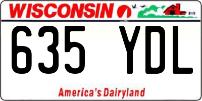 WI license plate 635YDL