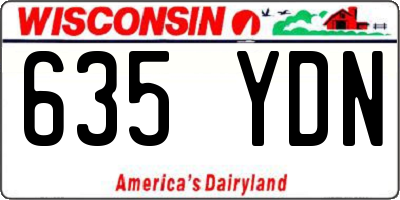 WI license plate 635YDN