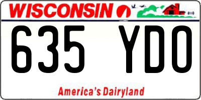 WI license plate 635YDO
