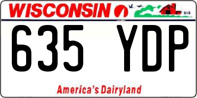 WI license plate 635YDP
