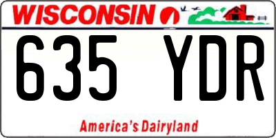 WI license plate 635YDR