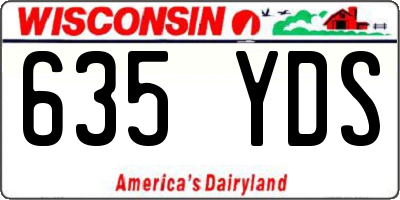 WI license plate 635YDS
