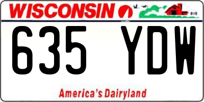 WI license plate 635YDW