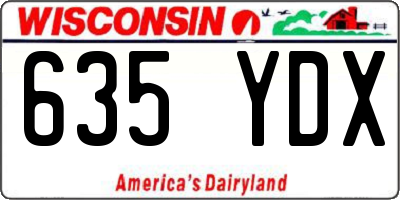 WI license plate 635YDX