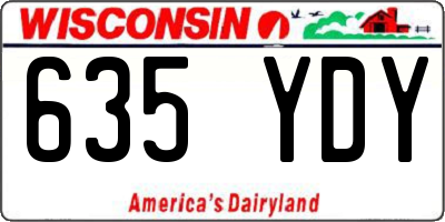 WI license plate 635YDY