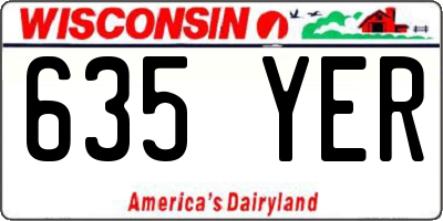 WI license plate 635YER