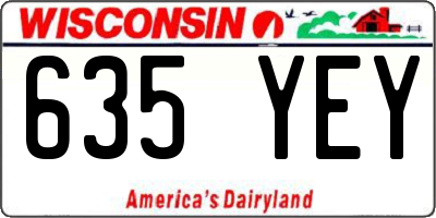 WI license plate 635YEY