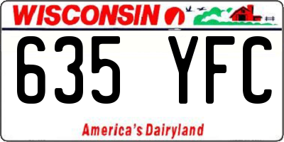 WI license plate 635YFC