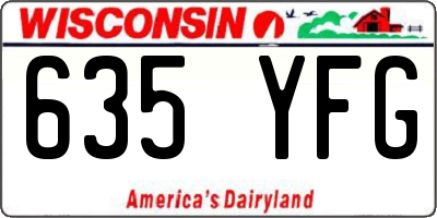 WI license plate 635YFG