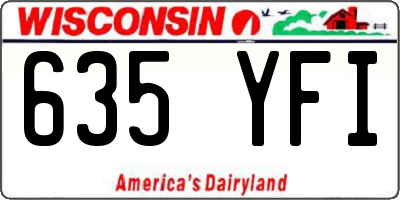 WI license plate 635YFI