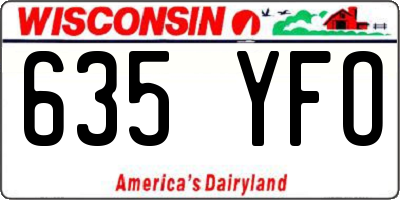 WI license plate 635YFO