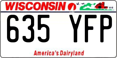 WI license plate 635YFP