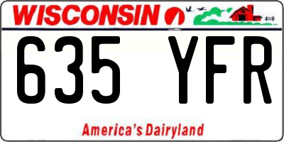 WI license plate 635YFR