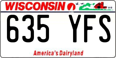 WI license plate 635YFS
