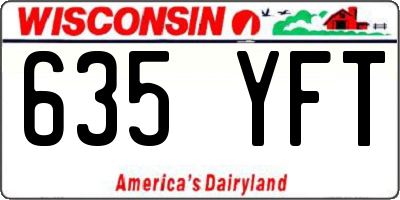 WI license plate 635YFT