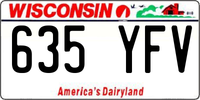 WI license plate 635YFV