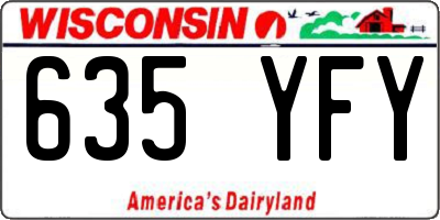 WI license plate 635YFY
