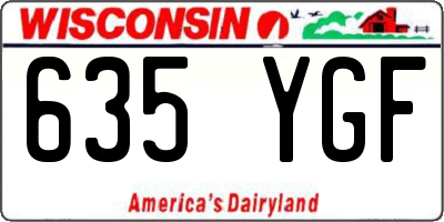 WI license plate 635YGF