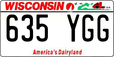 WI license plate 635YGG