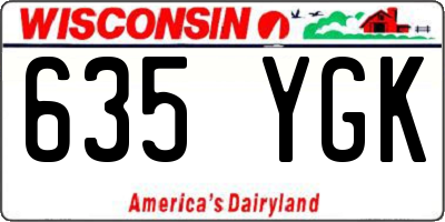WI license plate 635YGK