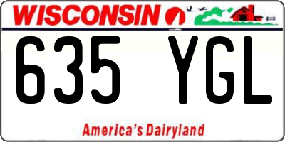 WI license plate 635YGL