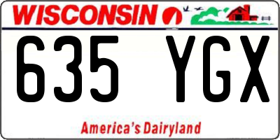 WI license plate 635YGX