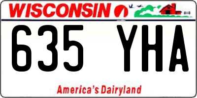 WI license plate 635YHA