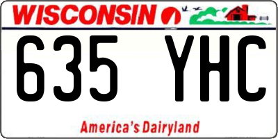 WI license plate 635YHC