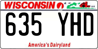 WI license plate 635YHD