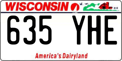 WI license plate 635YHE