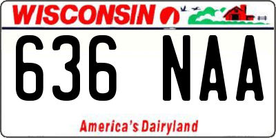 WI license plate 636NAA